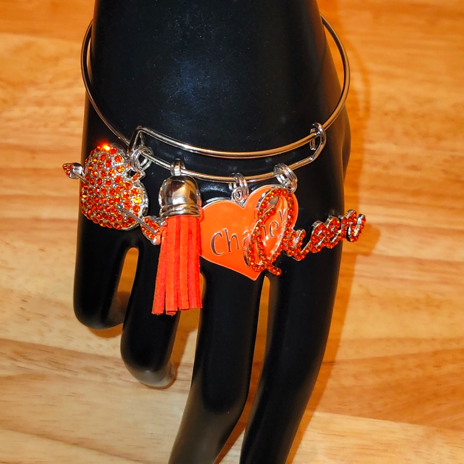 Orange & Silver Bangle